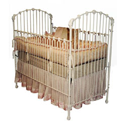 Antique wrought 2024 iron crib