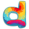 Terrific Tie Dye Letter Pillow