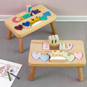 Princess 1 Name Puzzle Stool